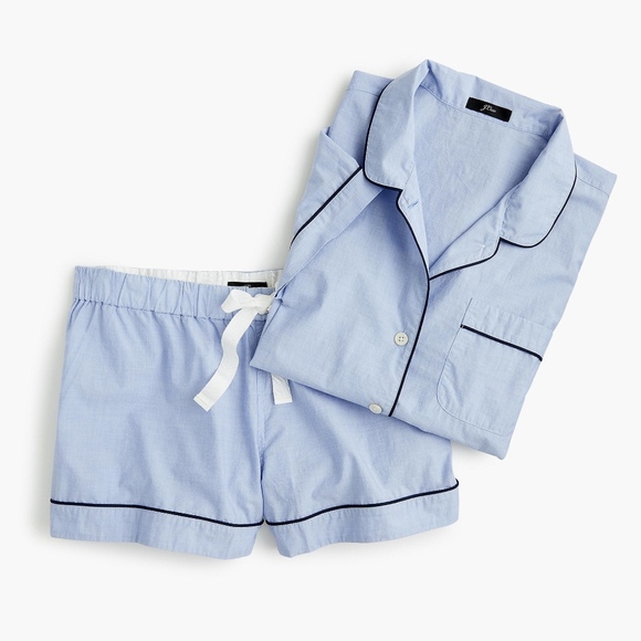 J. Crew Other - JCREW Short-sleeve pajama set in end-on-end cotton